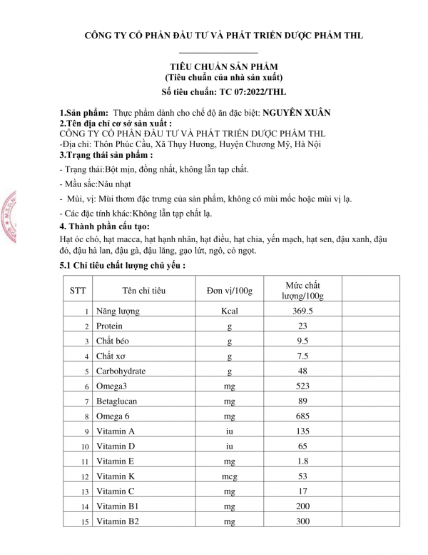 Sữa hạt dinh dưỡng NGUYÊN XUÂN (hộp 400g) - Hình ảnh 5