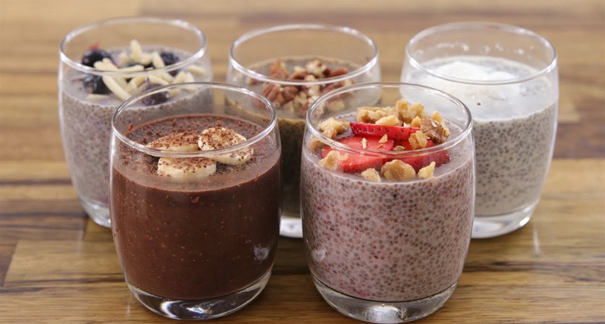 Chia pudding—món “điểm tâm” ít đường, giàu chất xơ, dễ chuẩn bị.